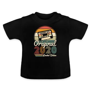 2020 - Baby Organic T-Shirt with Round Neck - black - Front