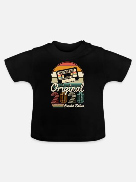 2020 - Baby Bio-T-Shirt mit Rundhals - Schwarz