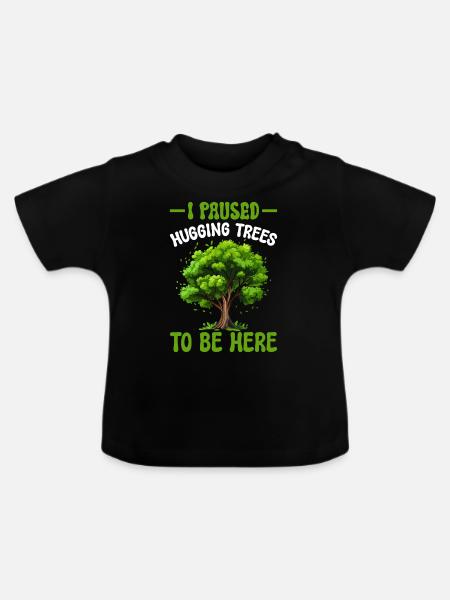 Baumschützer und Umweltschützer - Baby Bio-T-Shirt mit Rundhals - Schwarz