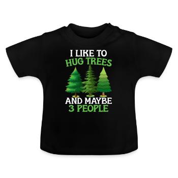 Tree conservationists and environmentalists - Baby Organic T-Shirt with Round Neck - black - Front