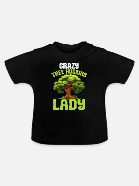 Umweltschützerin und Baumschützerin - Baby Bio-T-Shirt mit Rundhals - Schwarz