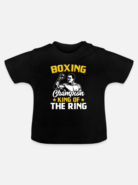 Box-Champion König des Rings - Baby Bio-T-Shirt mit Rundhals - Schwarz
