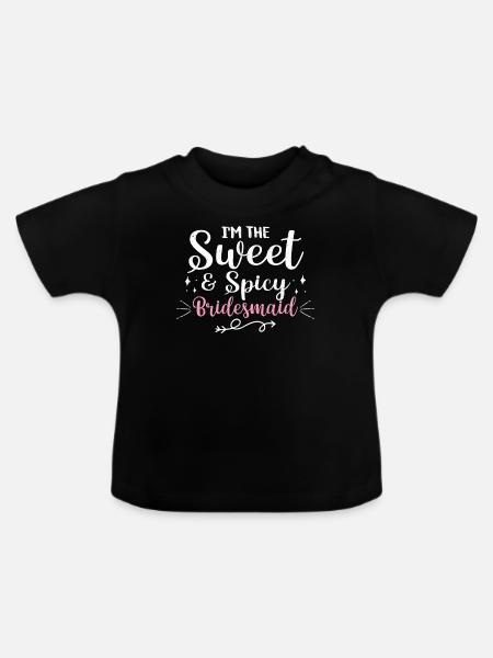 Junggesellin - Baby Bio-T-Shirt mit Rundhals - Schwarz