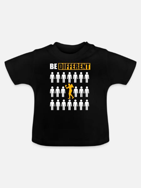 Boxen anders sein - Baby Bio-T-Shirt mit Rundhals - Schwarz