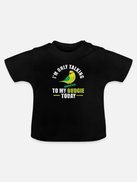 Wellensittich - Baby Bio-T-Shirt mit Rundhals - Schwarz