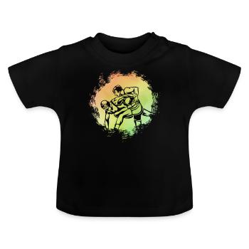 Wrestling - Baby Organic T-Shirt with Round Neck - black - Front