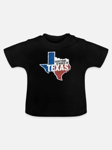 Texas State Texaner Texas - Baby Bio-T-Shirt mit Rundhals - Schwarz
