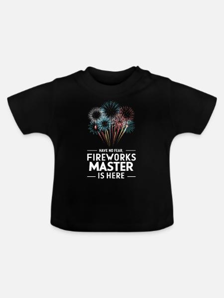 Pyrotechniker Feuerwerk Pyrotechnik - Baby Bio-T-Shirt mit Rundhals - Schwarz
