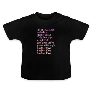 Crochet tricot couture couture cadeau - T-shirt bio col rond Bébé - noir - Devant