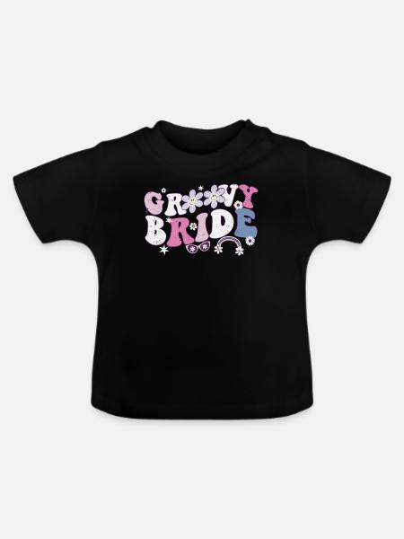 Junggesellin - Baby Bio-T-Shirt mit Rundhals - Schwarz
