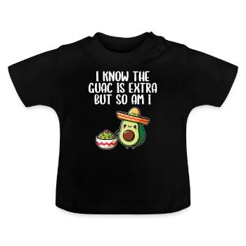 Avocado - Baby Organic T-Shirt with Round Neck - black - Front