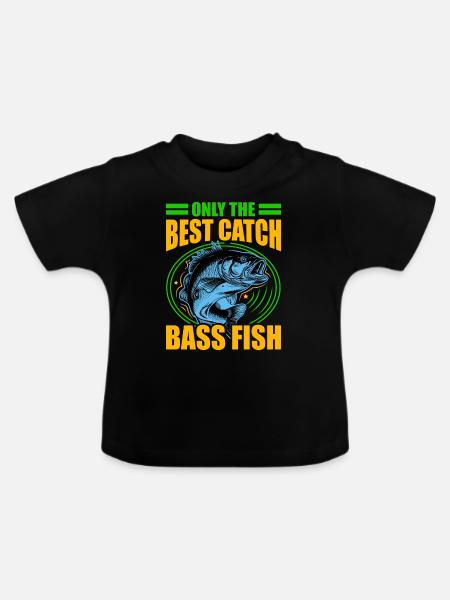 Nur der beste Fang Barschfische - Baby Bio-T-Shirt mit Rundhals - Schwarz
