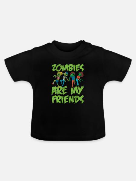 Zombie - Baby Bio-T-Shirt mit Rundhals - Schwarz