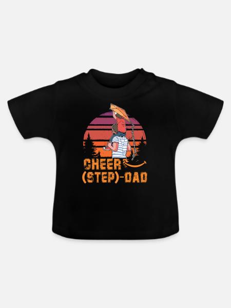 Cheer Stiefvater - Baby Bio-T-Shirt mit Rundhals - Schwarz