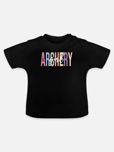 Bogenschützin Bogen und Pfeil - Baby Bio-T-Shirt mit Rundhals - Schwarz