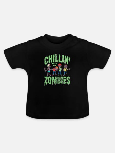Zombie - Baby Bio-T-Shirt mit Rundhals - Schwarz