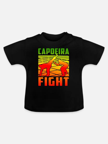 Capoeira Kampf - Baby Bio-T-Shirt mit Rundhals - Schwarz