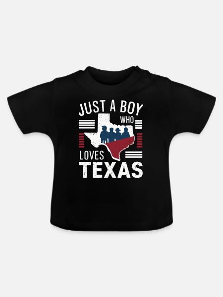 Texas State Texaner Texas - Baby Bio-T-Shirt mit Rundhals - Schwarz