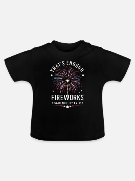 Pyrotechniker Feuerwerk Pyrotechnik - Baby Bio-T-Shirt mit Rundhals - Schwarz