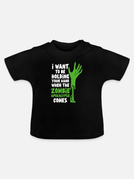 Zombie Zombie-Jäger Zombieapokalypse Geschenk - Baby Bio-T-Shirt mit Rundhals - Schwarz