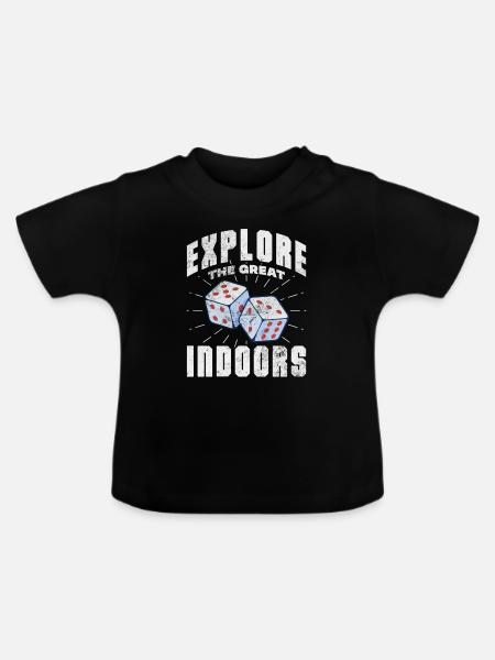 Brettspiel - Baby Bio-T-Shirt mit Rundhals - Schwarz