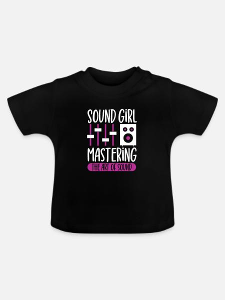 Sound Girl - Tontechnikerin - Baby Bio-T-Shirt mit Rundhals - Schwarz