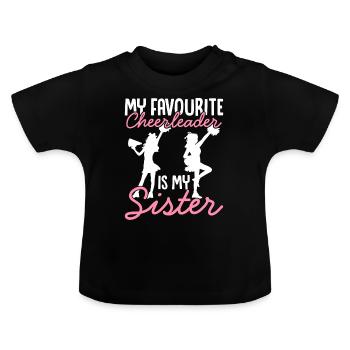 La pom-pom girl préférée de Cheerleading Cheer Squad est - T-shirt bio col rond Bébé - noir - Devant