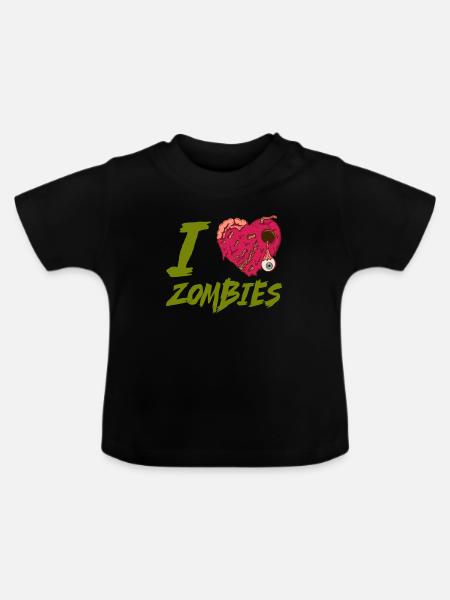 Zombie Zombie-Jäger Zombieapokalypse Geschenk - Baby Bio-T-Shirt mit Rundhals - Schwarz