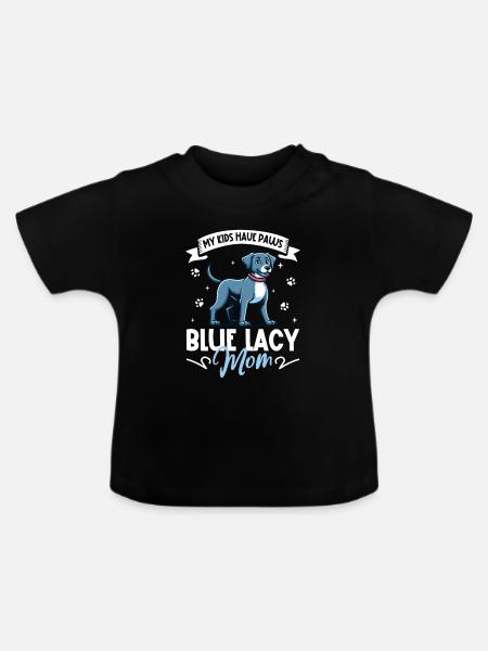 Blue Lacy Mama - Baby Bio-T-Shirt mit Rundhals - Schwarz