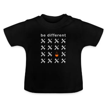 Chimie chimiste Be Different Flacon de laboratoire - T-shirt bio col rond Bébé - noir - Devant