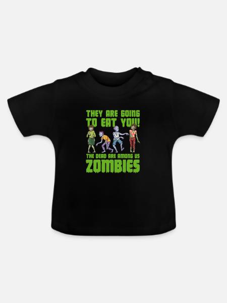 Zombie Zombie-Jäger Zombieapokalypse Geschenk - Baby Bio-T-Shirt mit Rundhals - Schwarz