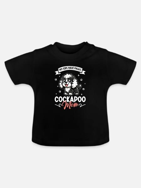 Cockapoo Mama - Baby Bio-T-Shirt mit Rundhals - Schwarz