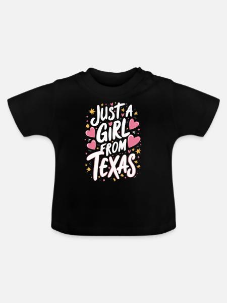 Texas State Texaner Texas - Baby Bio-T-Shirt mit Rundhals - Schwarz