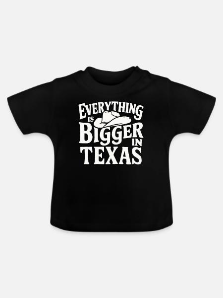 Texas State Texaner Texas - Baby Bio-T-Shirt mit Rundhals - Schwarz