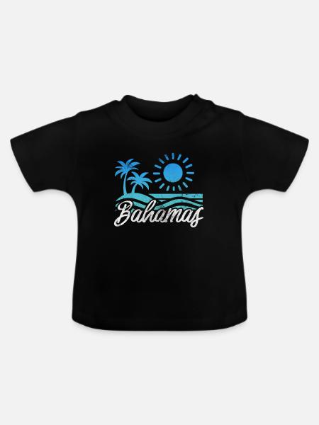 Bahamas - Baby Bio-T-Shirt mit Rundhals - Schwarz