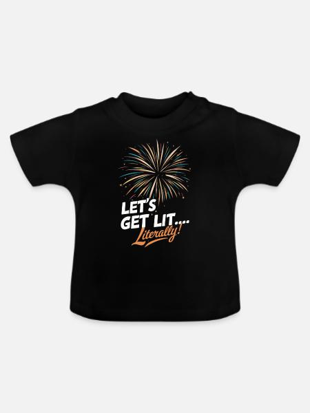 Pyrotechniker Feuerwerk Pyrotechnik - Baby Bio-T-Shirt mit Rundhals - Schwarz