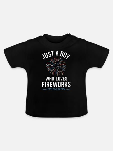 Pyrotechniker Feuerwerk Pyrotechnik - Baby Bio-T-Shirt mit Rundhals - Schwarz