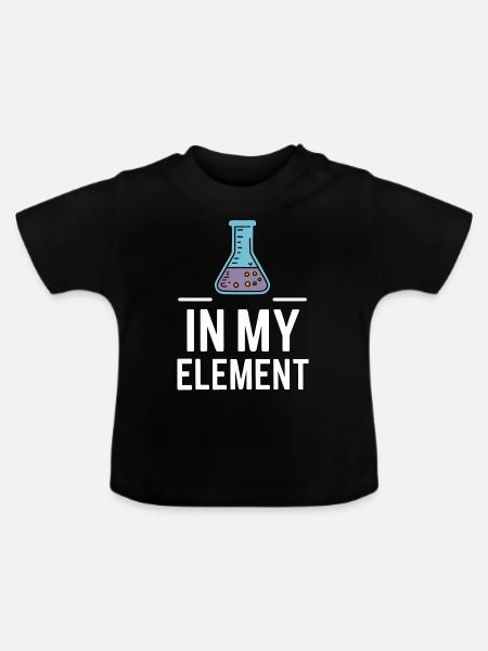 Chemiker Chemie Wissenschaft Atom Molecule - Baby Bio-T-Shirt mit Rundhals - Schwarz