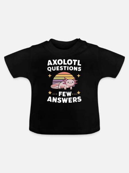 Axolotl Fisch - Baby Bio-T-Shirt mit Rundhals - Schwarz