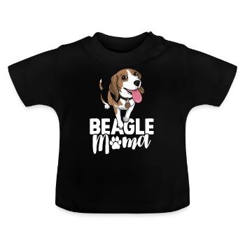 Beagle Maman Chien Beagle Lover - T-shirt bio col rond Bébé - noir - Devant