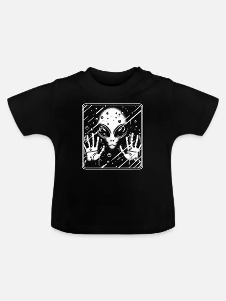 Alien - Baby Bio-T-Shirt mit Rundhals - Schwarz
