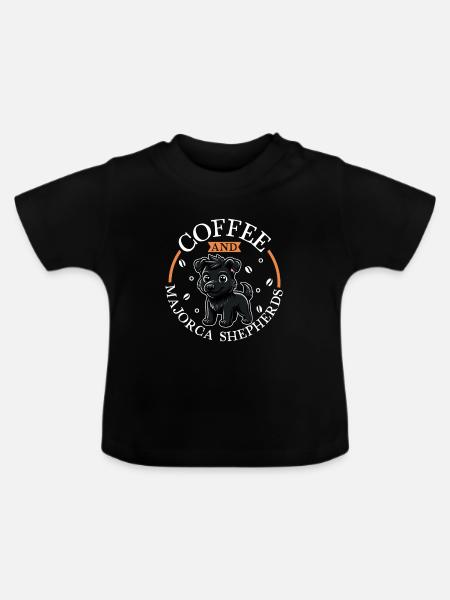 Kaffee und Ca de bestiar - Baby Bio-T-Shirt mit Rundhals - Schwarz