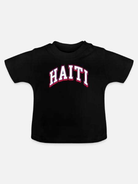 Haiti Haitianer Karibik Urlaub - Baby Bio-T-Shirt mit Rundhals - Schwarz