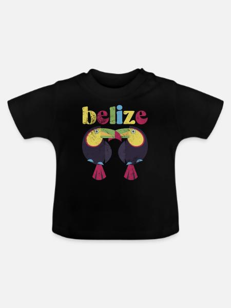 Belize - Baby Bio-T-Shirt mit Rundhals - Schwarz