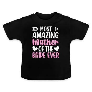 Fête de mariage Mère de la mariée Maman Incroyable Maman d - T-shirt bio col rond Bébé - noir - Devant