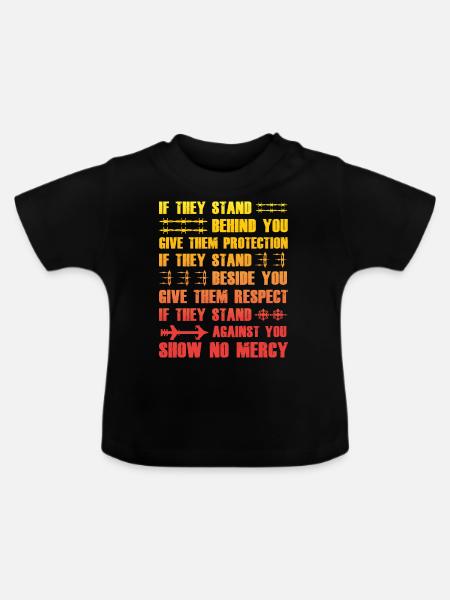 Wikinger-Sprichwort - Baby Bio-T-Shirt mit Rundhals - Schwarz
