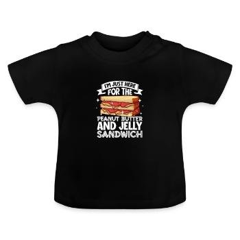 Nur hier für das Peanut Butter and Jelly Sandwich - Baby Bio-T-Shirt mit Rundhals - Schwarz - Vorne