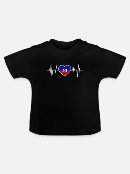 Haiti - Baby Bio-T-Shirt mit Rundhals - Schwarz