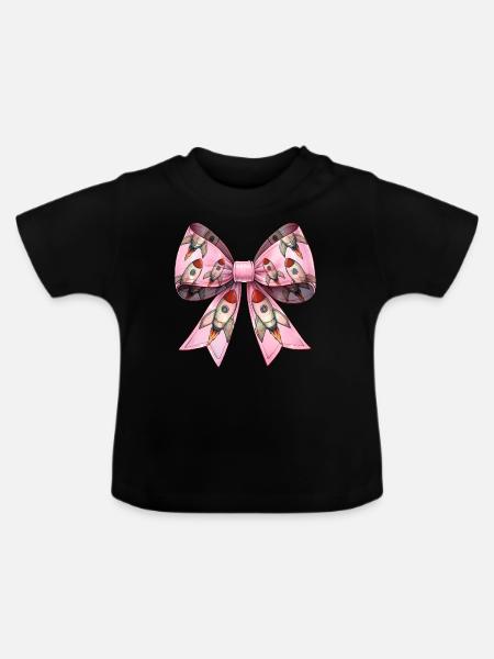 Kokettenbogen Weltraumrakete Space Shuttle - Baby Bio-T-Shirt mit Rundhals - Schwarz