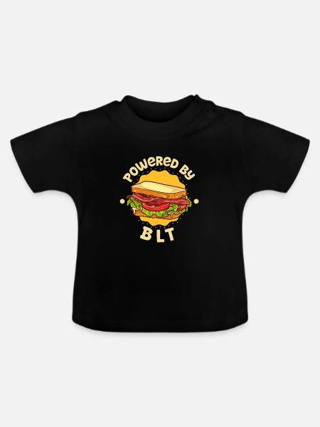 Powered by BLT - Baby Bio-T-Shirt mit Rundhals - Schwarz